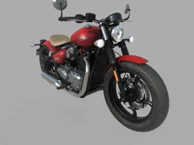 Triumph Bonneville Bobber 2017 Low-poly 3D model
