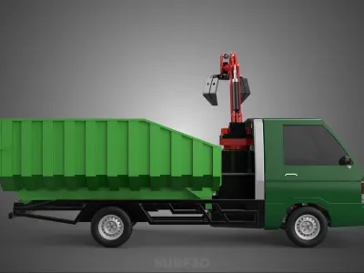 GRAPPLE TRUCK WOOD LOG TREE LOADER CRANE LIFT GRABBER PICKUP CAR 3D model