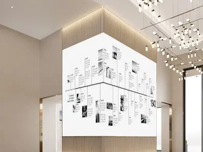 Company interior scene 3D model