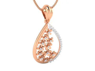 Women pendant 3D print model 7