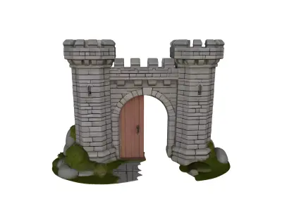 Gates Low-poly 3D model purchase