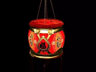 Chinese  Red Lantern   3D model
