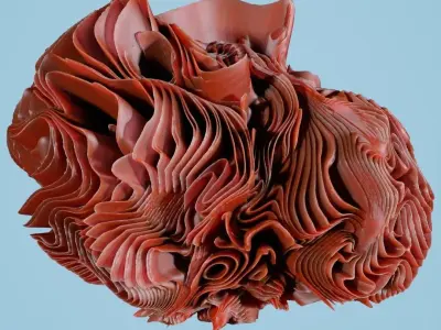 12 Folding Spheres 3D print model