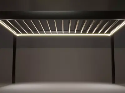 BIOCLIMATIC PERGOLA Low-poly 3D model