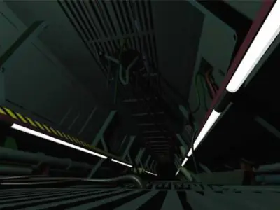 Sci-Fi corridor Free 3D model