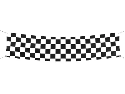 Finish Racing Banner 3D model