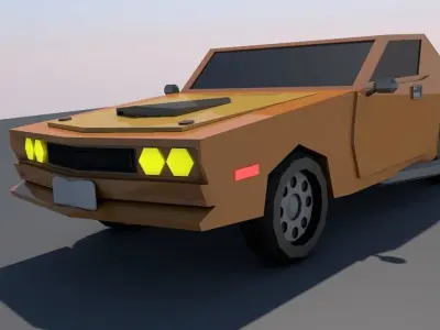 Low Poly Race Car Low-poly 3D model
