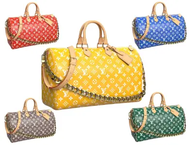 Louis Vuitton Pharrell Williams Millionaire Speedy Bag Low-poly 3D model