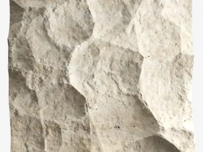 124-RockPanel piece of rock on wall 3D model