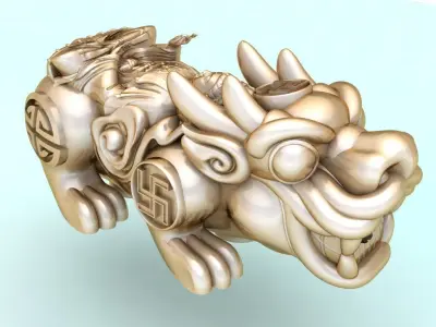 Pixiu guanyin buddha Bracelet - Unicorn  bracelet - 5 size 3D Model Collection