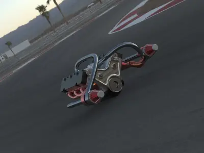 twin turbo engine 3D model