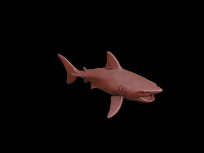 Shark Animal Sculpture 3D print model