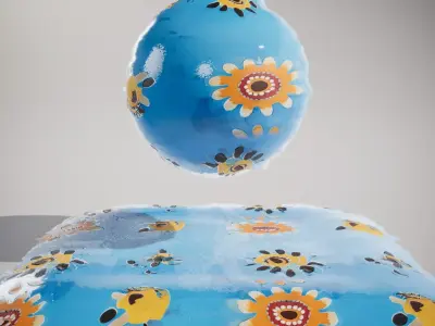 Ceramic Floral HandPainted Glossy Texture