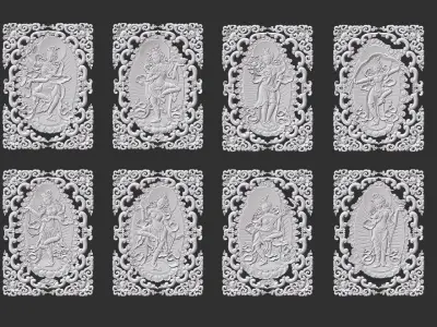 Tibetan fairies 16 pieces 3D print model