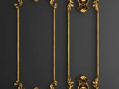 Collection stucco molding frame 1 3D model