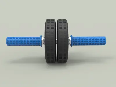 Twin-wheeled gymnastic roller 3D model