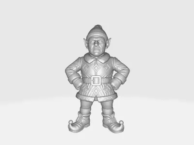 Christmas Elf Figurine Funny Holiday Elf Statue Christmas Decor 3D print model