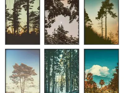 JUNIQE Forest set-02 poster 3D model