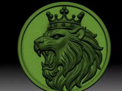 lion pendant 3D print model buy
