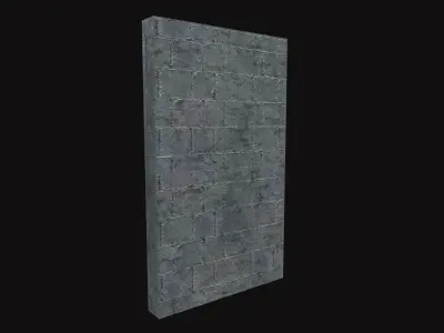 Medieval Stone Wall V01 Low-poly 3D model