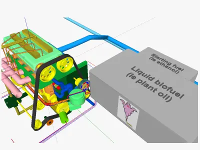 IC motor 1 Diesel 3D model