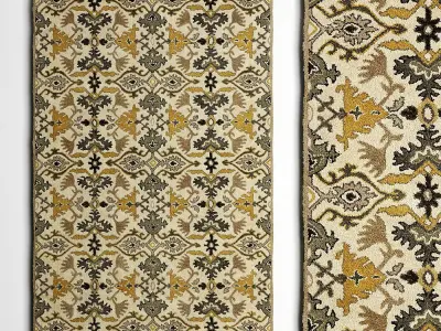 Delphine Wool Rugs 3D model