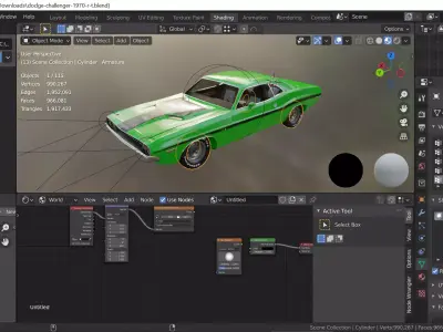 dodge car 3D model