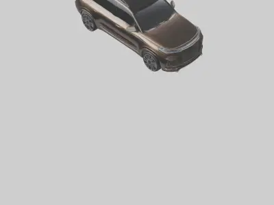 Luxury SUV with Panoramic Roof model Low-poly 3D model