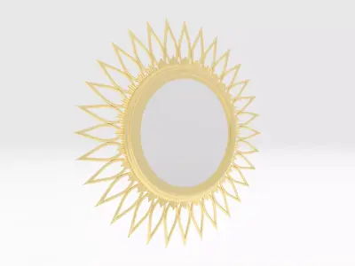 Mirror 2 gold sunburst 3D model