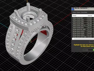 ring woman  3D print model 38