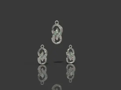 Infinity Jewellery Set 3D print model
