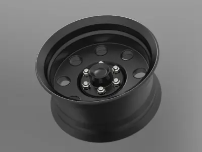 American Racing Baja Wheel  Satin Black Jeep  3D print model