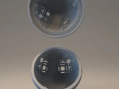 Easter egg with carved ornament - Nummer 05 3D print model