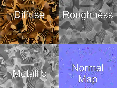 Bronze Fish Head Door Handle Sculpture model pack Low-poly 3D model