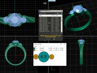  Vine Engagement ring 3D print model