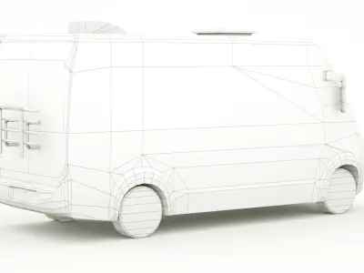 Berth Rollerteam Pegaso 590 camper Low-poly 3D model