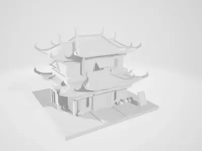 White film ancient architecture old 3D model purchase
