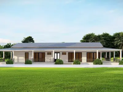Modern American House Exterior 3D Model Realistic Architectural 3D model
