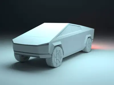 Cybertruck 3D model - unrigged 3D model