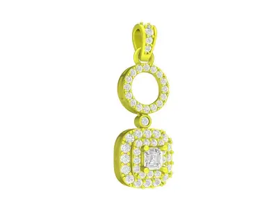 A7788 Luxury Korean Style Diamond Women Pendant 3D print model
