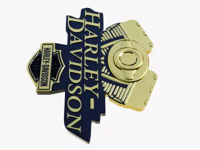 Metallic Motorcycle Engine Pendant 3D print model