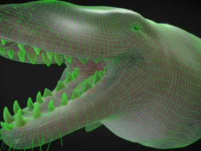 Basilosaurus  Low-poly 3D model