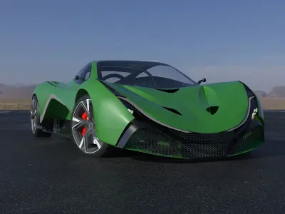 Aurelio Supper electric car 3D print model