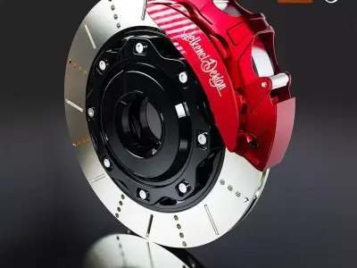 Alias Nurbs Car Brakes - High Quality and Detailed 3D model