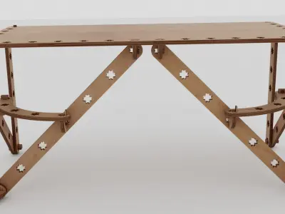 PACK  Roste stole  trestle  table1   table 2 3D model