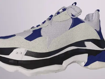 BALENCIAGA TRIPLE S SHOES PBR Low-poly 3D model