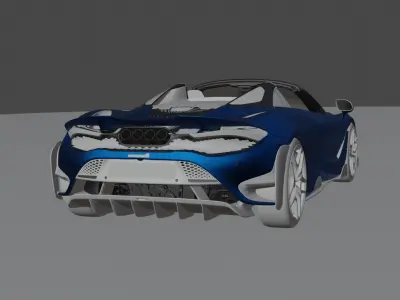 McLaren 765LT Spider Rigged 3D model
