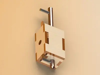 simple wooden air engine Free 3D model