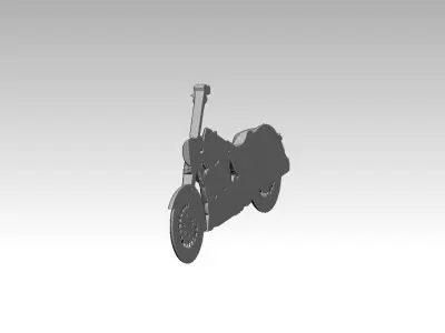 classic motorcycle relief 3 3D print model