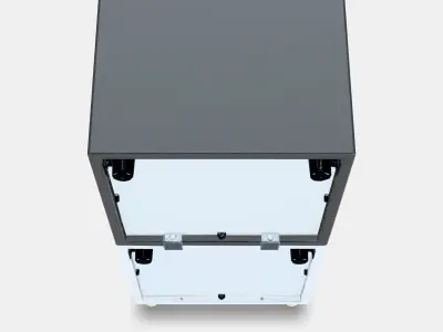 EKET Cabinet combination with legs 5 Low-poly 3D model